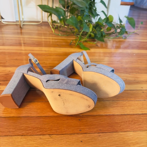 Loft Knotted Denim Platform Heels - Picture 3 of 4